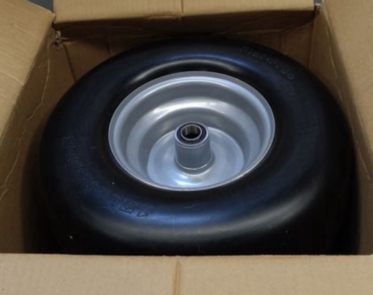 2 New Flat Free Lawn Mower Wheels And Tires