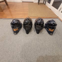 3 Complete Sets Of BASEBALL GEAR 4 HELMETS