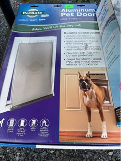 Large aluminum pet door