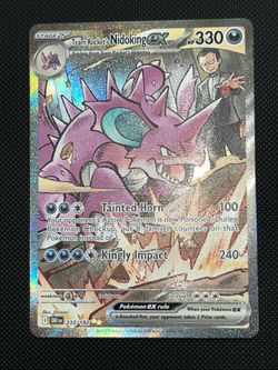 Team Rocket’s Nidoking EX SIR 233/182 Destined Rivals Pokemon TCG