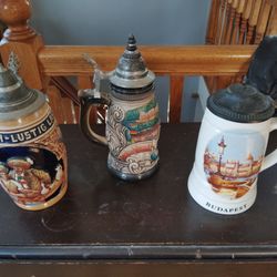 Vintage German Beer Lidded Steins (BEST OFFER!)