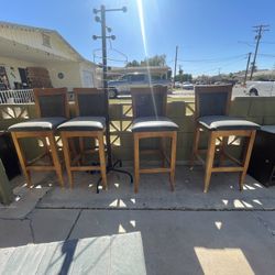 4 Outdoor Bar Stools For Sale 