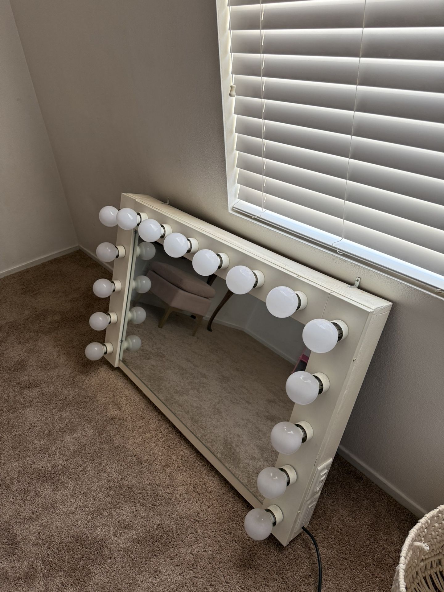 big custom made mirror (DESK NOT INCLUDED)