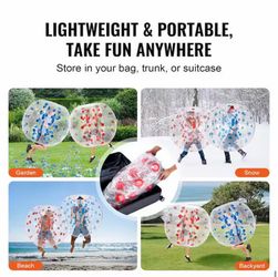 Inflatable Bumper Balls 2-Pack 4 ft. /1.2M Body Sumo Zorb Balls Teen and Adult 0.8 mm Thick PVC
