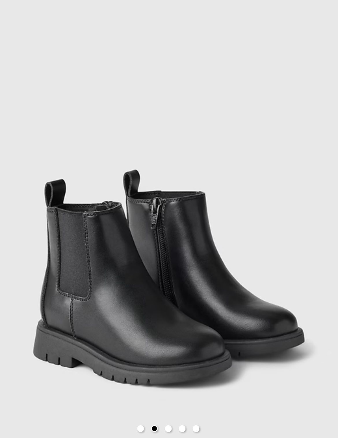 BabyGAP Toddler Girl’s Black Chelsea Boots, Size 5