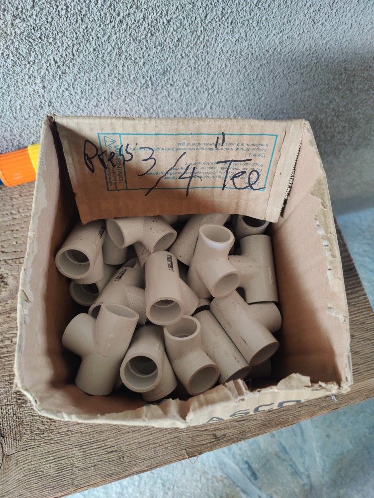 Lasco T coupling, 3/4" nested (press fit), 401-007BC, SCH 40 PVC 1, D2466