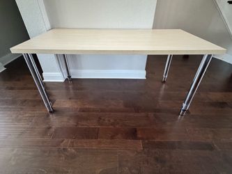 IKEA custom table with adjustable legs