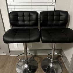 Set of 2 Adjustable Bar Stools
