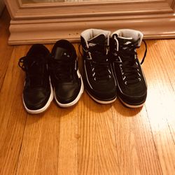 2 Pairs Of Sneakers Nike Air Jordons II 2 Retro Size 5.5y and Reeboks Size 6 Price Is For Both Pairs