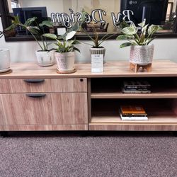New - Low Storage Credenza - Dual Storage Delight!