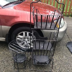 Stand Rack With 3 Basket 