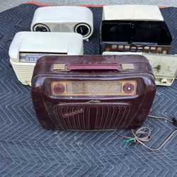5 Vintage TUBE Radios Zenith Metz Sold AS IS Parts or Repair Nice!