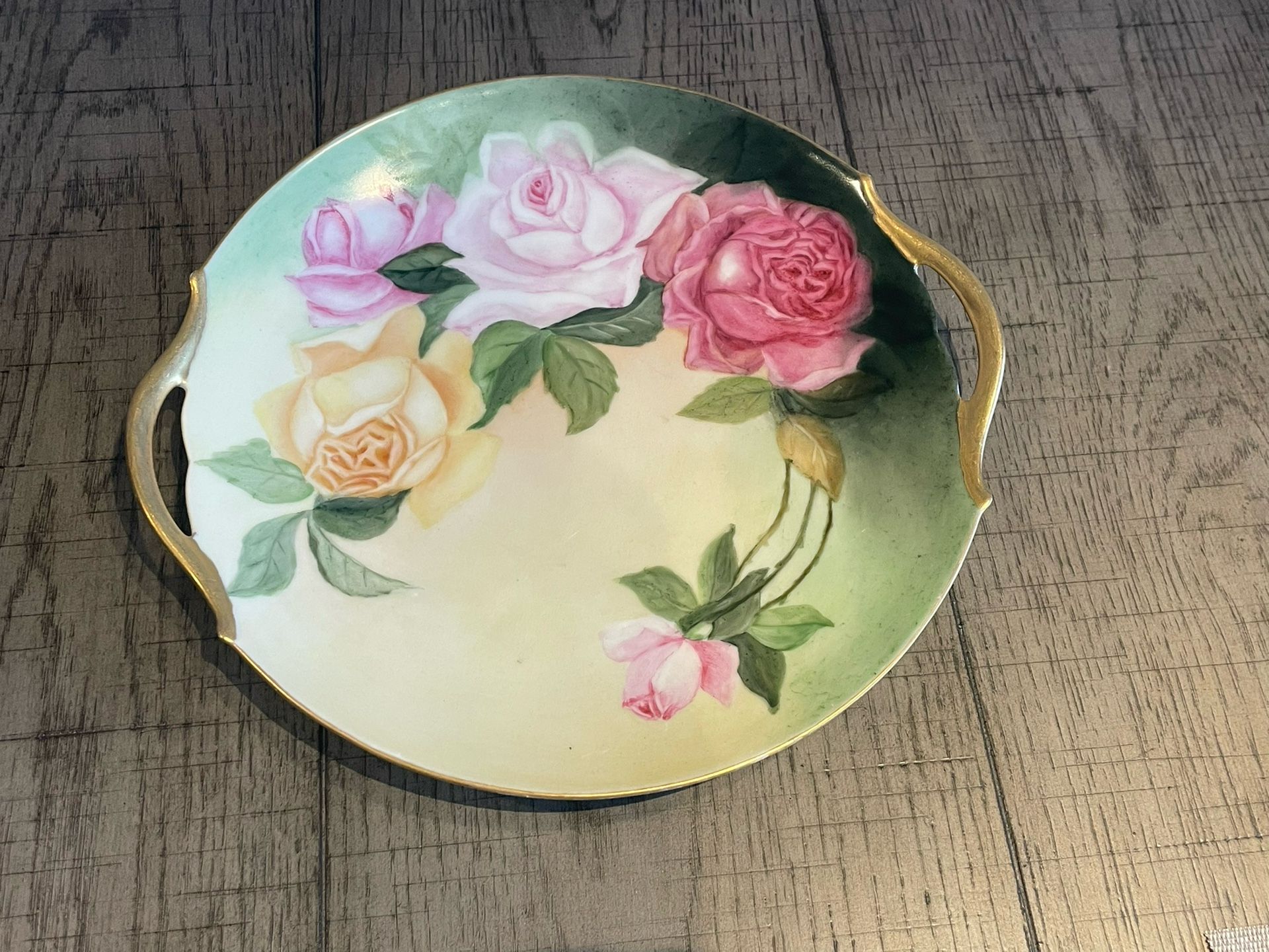 Hand Painted Rose Platter — Limoges