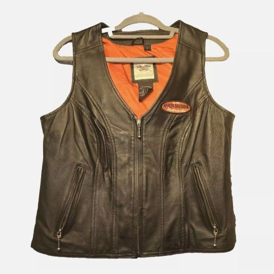Womens Black Harley Davidson Vest size L