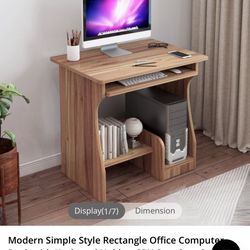 Modern Simple Style Rectangle Office Computer Desk with Keyboard Holder,