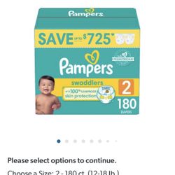 Pampers Size 2 Diapers 