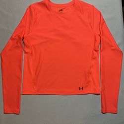 UNDER ARMOUR ORANGE LON SLEEVE WOMEN’S SIZE M