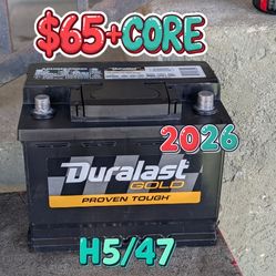 Car Battery Group Size 47/H5