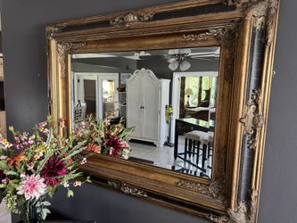 Beautiful Ornate Framed Mirror – 39” x 51”