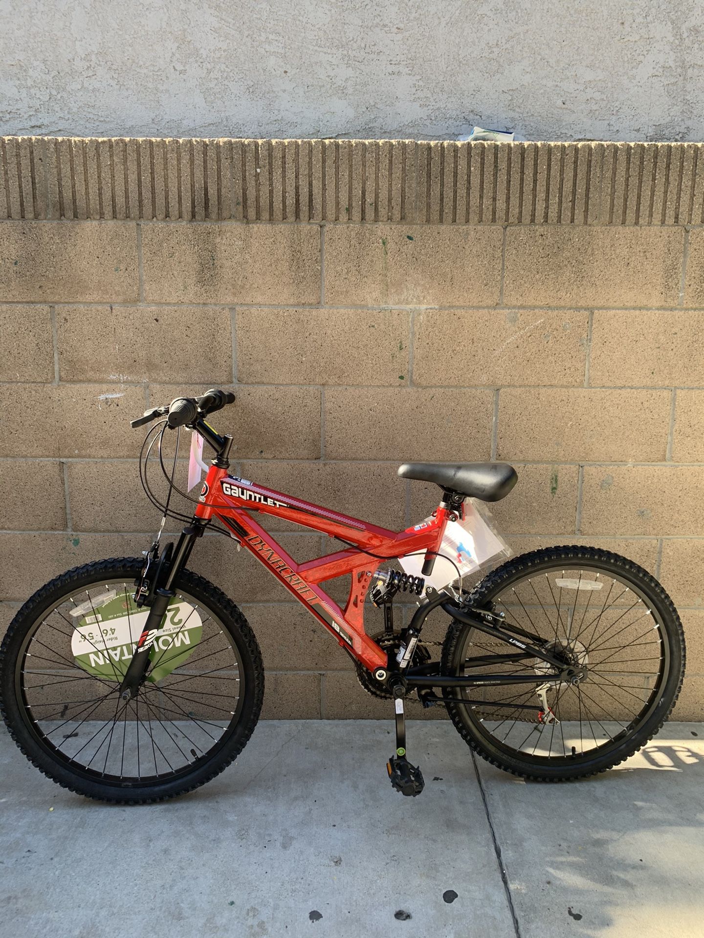 🔥😍 RED 24 INCH DUAL SUSPENSION MOUNTAIN BIKE NEW NEVER USED 18 SPEED 🔥📈