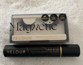 NEW VELOUR MAGNETIC EFFORTLESS LASHES WITH LASH & GO 3 IN 1 EYELINER MAGNETIC LASH ADHESIVE $25 for the set!!!