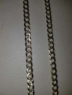 Gold plated silver chain 28inch