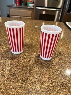 Hazel Atlas Red Striped Glasses