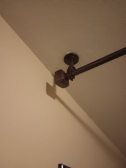 Used Brown Curtains Rod