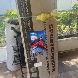 Metal Swing Set with slide