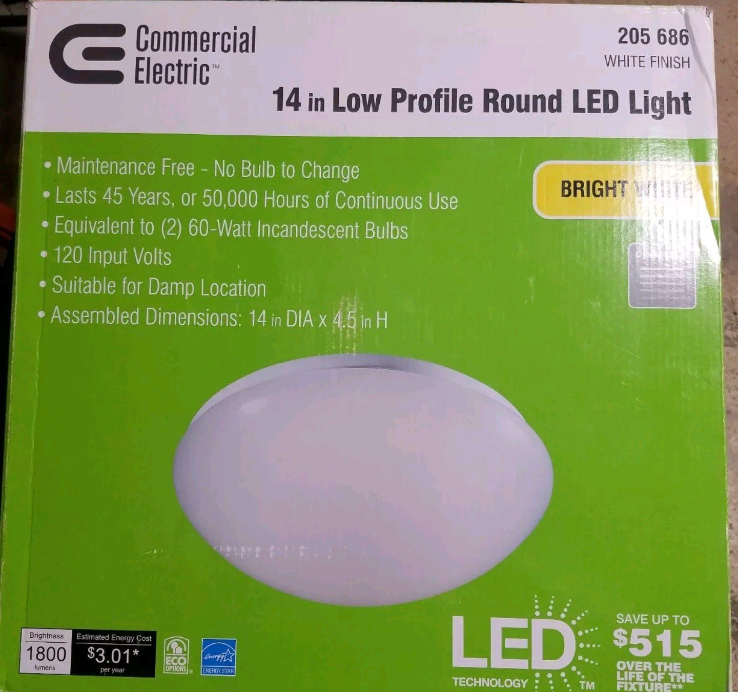 New in box 14inches round LED LIGHT