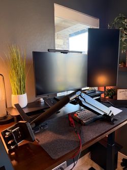 WALI Heavy Duty Monitor Arm – Up to 49” / 44 lb – Curved & Ultrawide