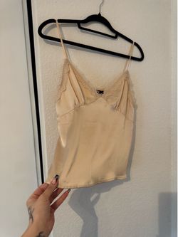 Forever 21 cream satin lace cami tank Size M