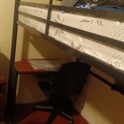 Bed With Desk Below