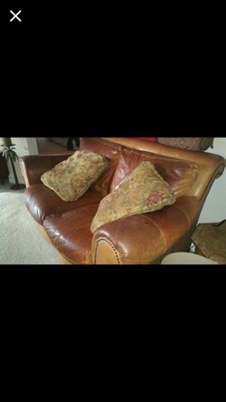 Love seat all leather