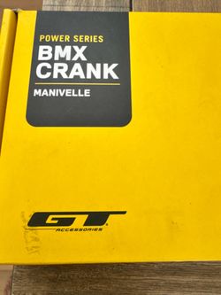 GT Power Series BMX Crank Chromoly Black (MANIVELLE) 24mm(spindle) GT 4130 Stamp