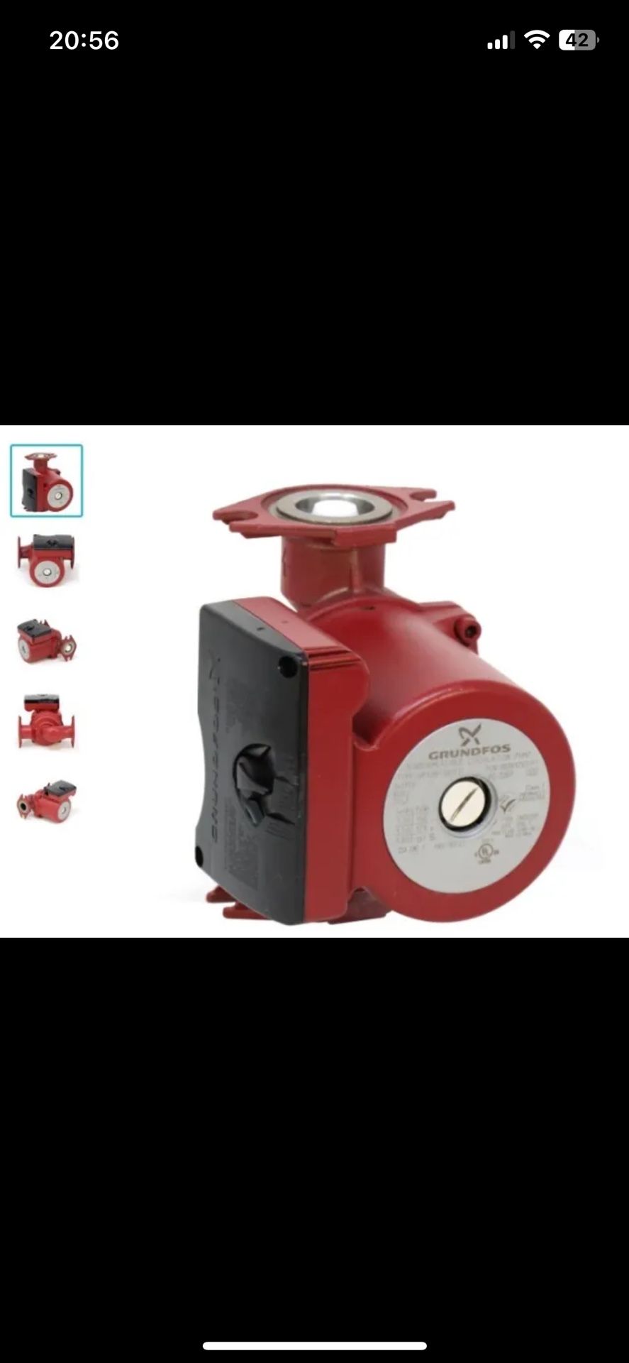 Grundfos (contact info removed)3 UPS 26-99 SFC Stainless Steel Circulator Pump