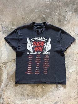 Vintage 2010s Faded Fuck You Translation Tee (X-Large)
