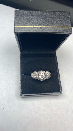 Womens white gold diamond ring