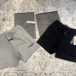 Essentials Shorts- Black and Dark Oatmeal