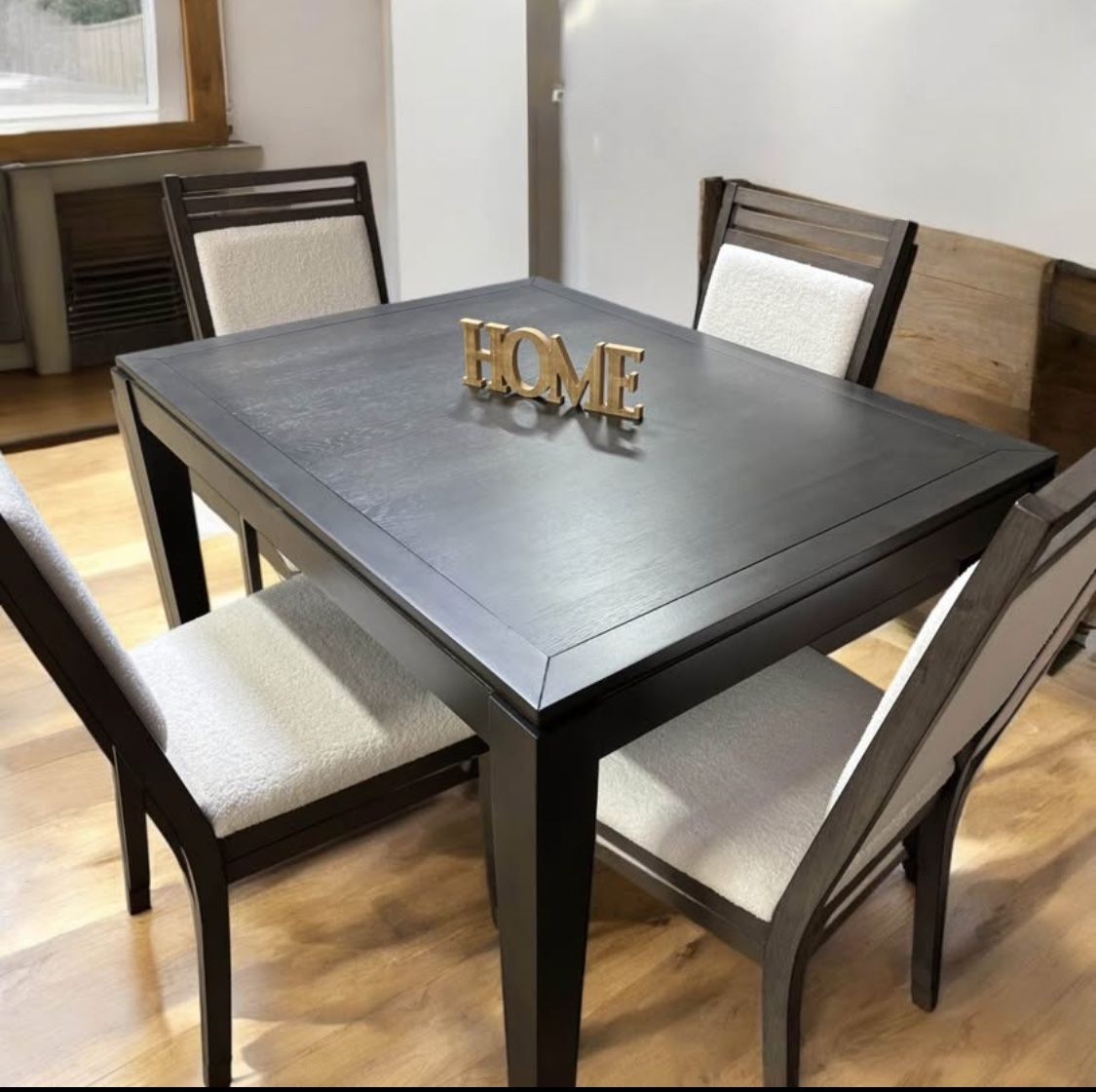 New Solid 5 Piece Boucle Dining or Kitchen Set