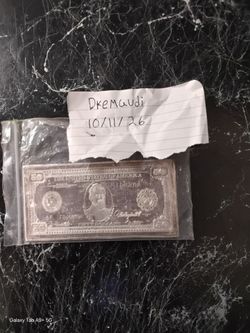 Silver $50 Dollar Bill Bar Novelty Ingot