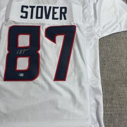 Cade Stover Signed Autograph Custom Jersey - Metabilia Coa - Houston Texans