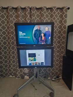Qty. 2 - 32 Inch LG monitors Model M3203CCBA. With LG Smart Remote.  Portrait Or Landscape Display