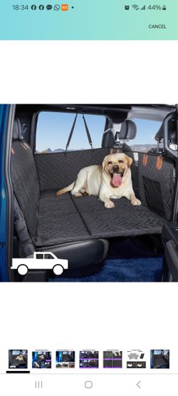 Dog Seat Cover and Bed for Trucks - Back Seat Extender and Hammock for F150, ...