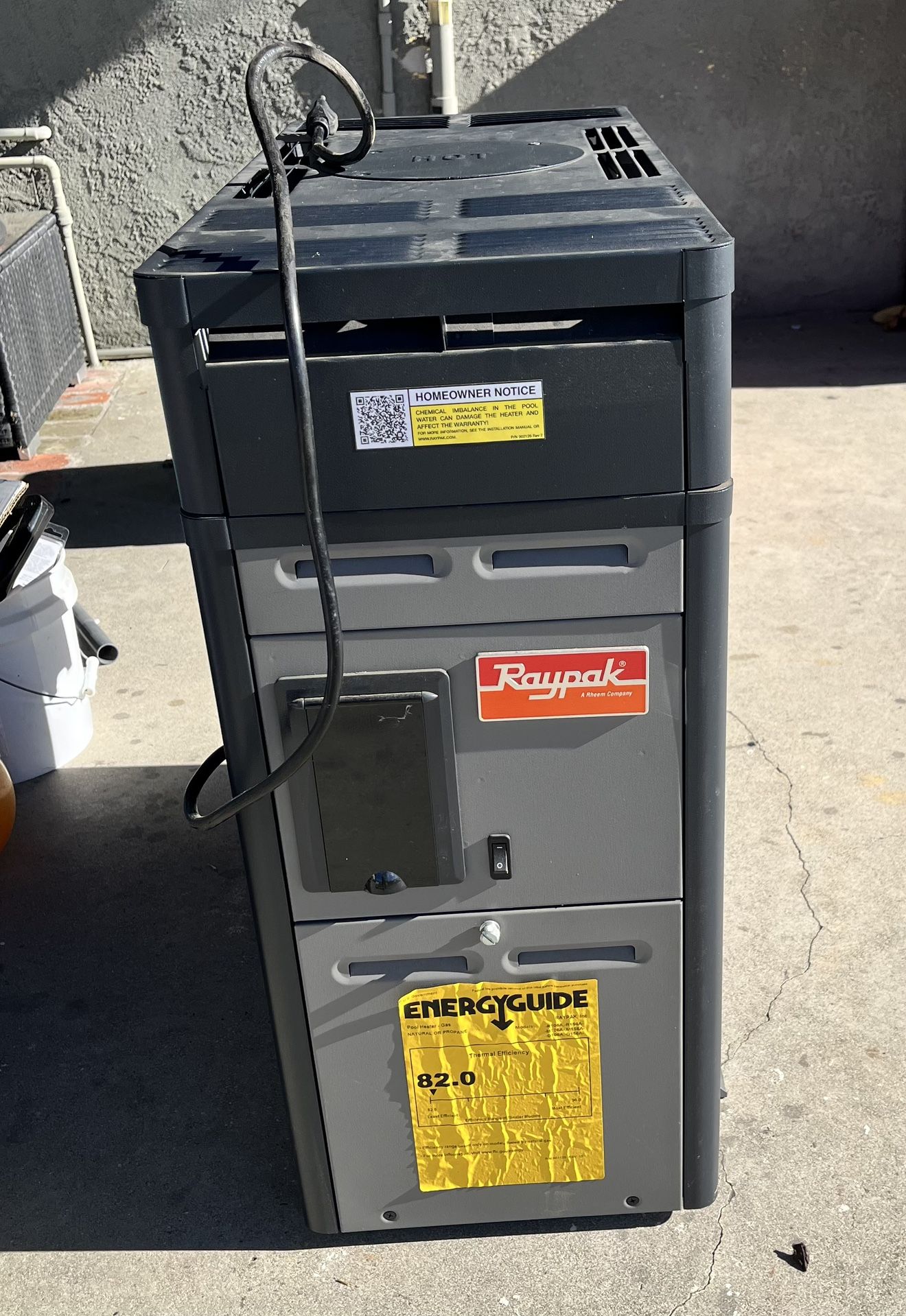 RAYPAK ABOVE POOL HEATER