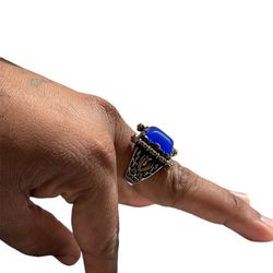 Turkey 925 sterling silver lapis lazuli ring