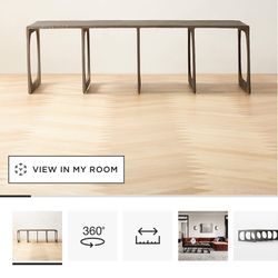 Crate And Barrel, Aluminum Coffee Table