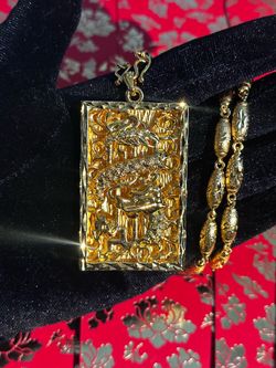 24K Gold PLATED Dragon Necklace