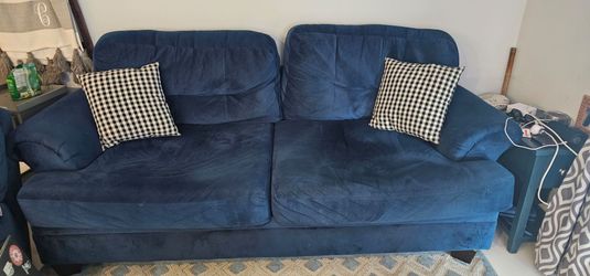 Blue Couch and chaise lounge for sale