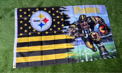 Steelers flag size 5’x3’